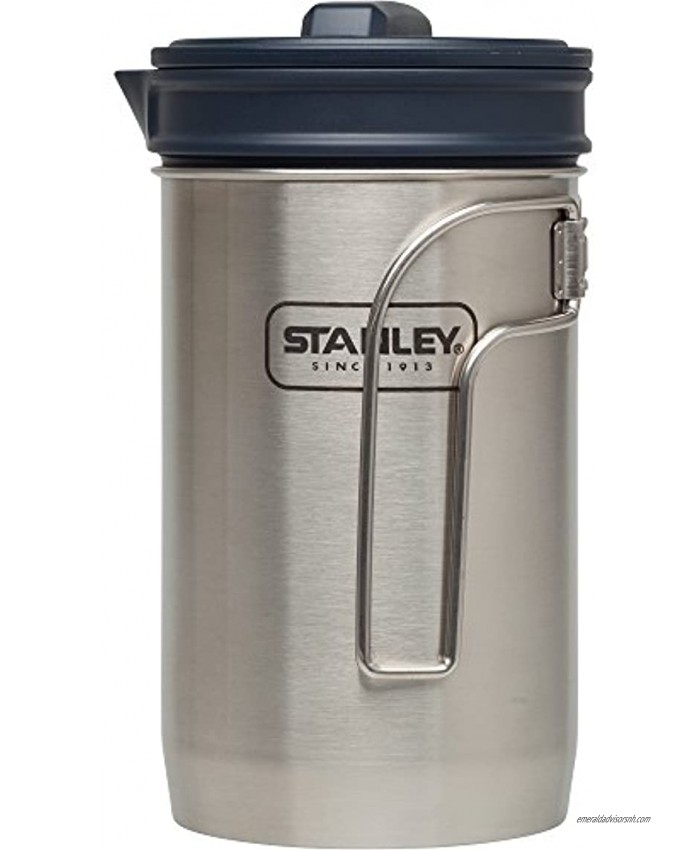 Stanley Adventure All-in-One Boil + Brewer French Press Coffee Maker 32oz BPA Free Campfire Coffee Pot Heats up Tea or Soup Great for Camping and Travel – Dishwasher Safe,