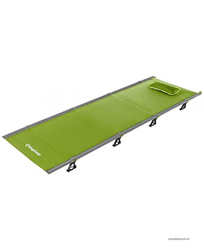 KingCamp Cots Ultralight Sleeping Cots Oversized Folding Camping Cots for Adults Extra Wide Sleeping Cots for Adults Portable Cot for Outdoors Travel Backpack Cot Foldable Camping Bed Cots