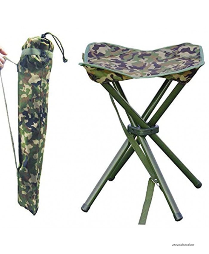 JSHANMEI Outdoor Folding Stool Slacker Chair Lightweight Foot Rest Seat for Camping Fishing Hiking Mountaineering Travel Outdoor Recreation with Carrying Bag