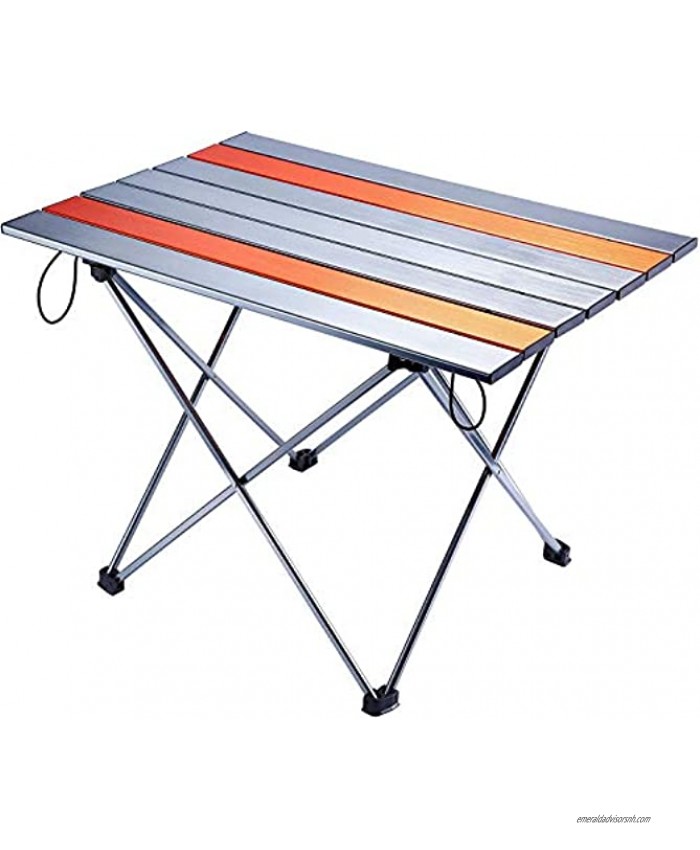 A plus life Camping Table 22x16x16 Portable Outdoor Folding Table Lightweight Aluminum Table with Carrying Bag for Outdoor and Home Easy to Clean.