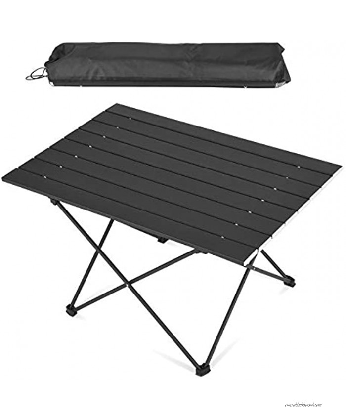 Folding Camping Table SUGARLEE Beach Table Roll Up Aluminum Camping Tables That Fold Up Lightweight for Picnics Camping Beach Travel and Outdoor Activities