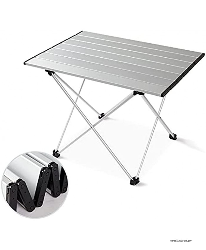 Portable Folding Camping Tables with Aluminum Alloy Table Top Outdoor Picnic Camping Barbecue Table for Picnic,Camp,BBQ,Hiking,Fishing,Travel,Beach,Boat