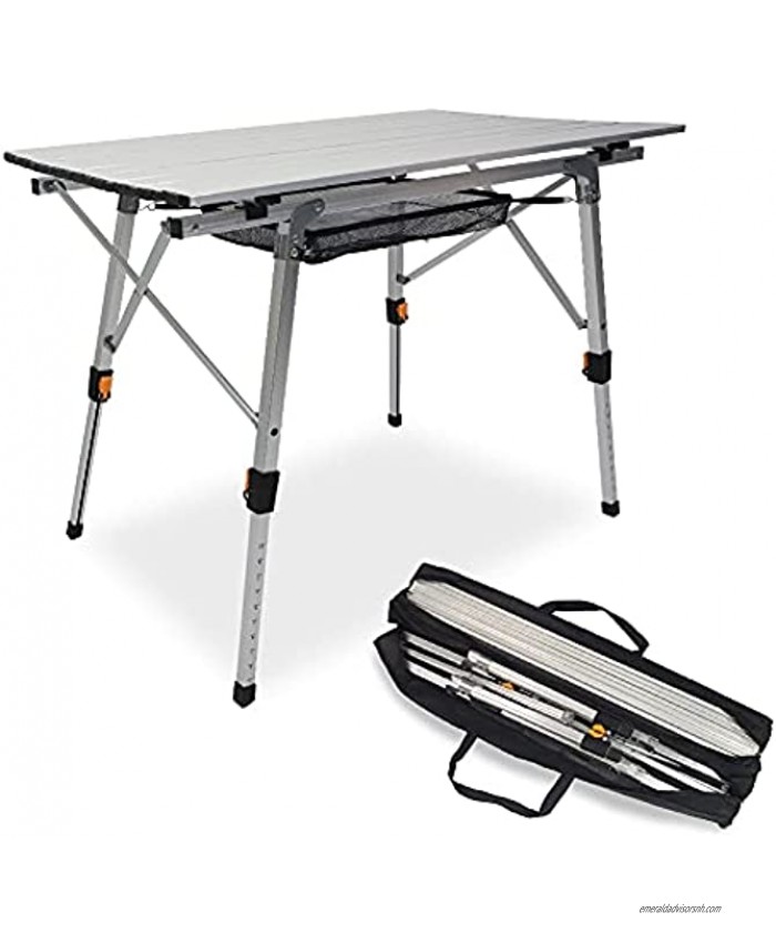 SHSYCER Outdoor Folding Table,Portable Camping Table,Lightweight Roll up Aluminum Table for BBQ,Picnic,Beach,Fishing,Party,Travel,Festival