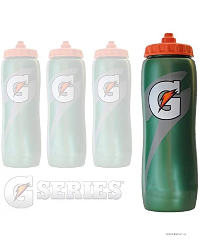 Gatorade 50220SM G Series Performance Squeeze Bottle 32oz 4 Pack Pearl Green
