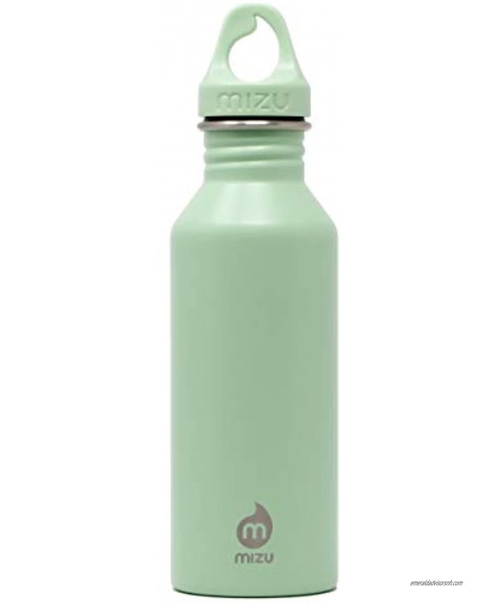 Mizu M5 Water Bottle | 17 oz. Single Wall Stainless Steel | Narrow Mouth with Leak Proof Loop Cap | Multiple Colors | BPA Free