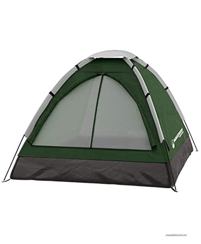 2-Person Dome Tent- Water Resistant Removable Rain Fly & Carry Bag- Easy Set Up-Great for Camping Hiking & Backpacking by Wakeman Outdoors Green