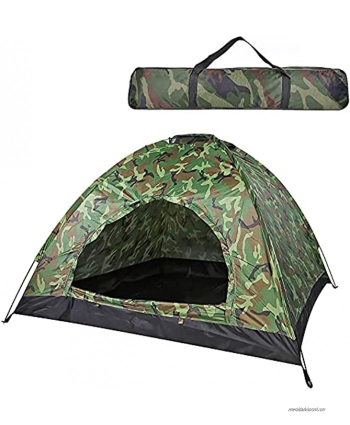 2 Person Tents for Camping Camping Tent with Carry Bag,Lightweight Waterproof Windproof Dome Tents for Kids & Adults Great for Camping Backpacking and Hiking Outdoors Camouflage