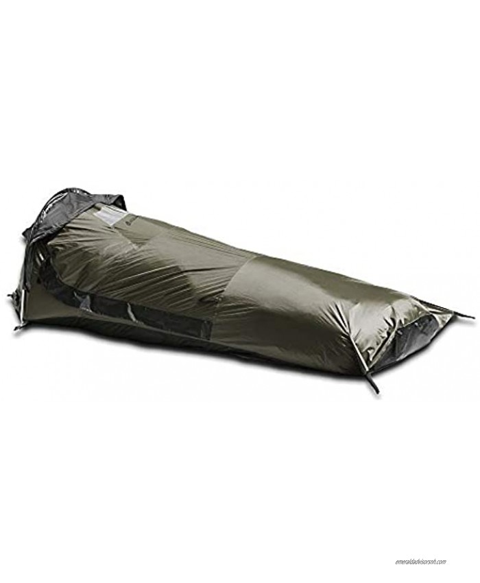 Aqua Quest Hideaway Bivy Stealth Compact Single-Pole Hooped Tent Waterproof Breathable with Mosquito Bug Net Mesh for Hunting Hiking Camping Olive Drab