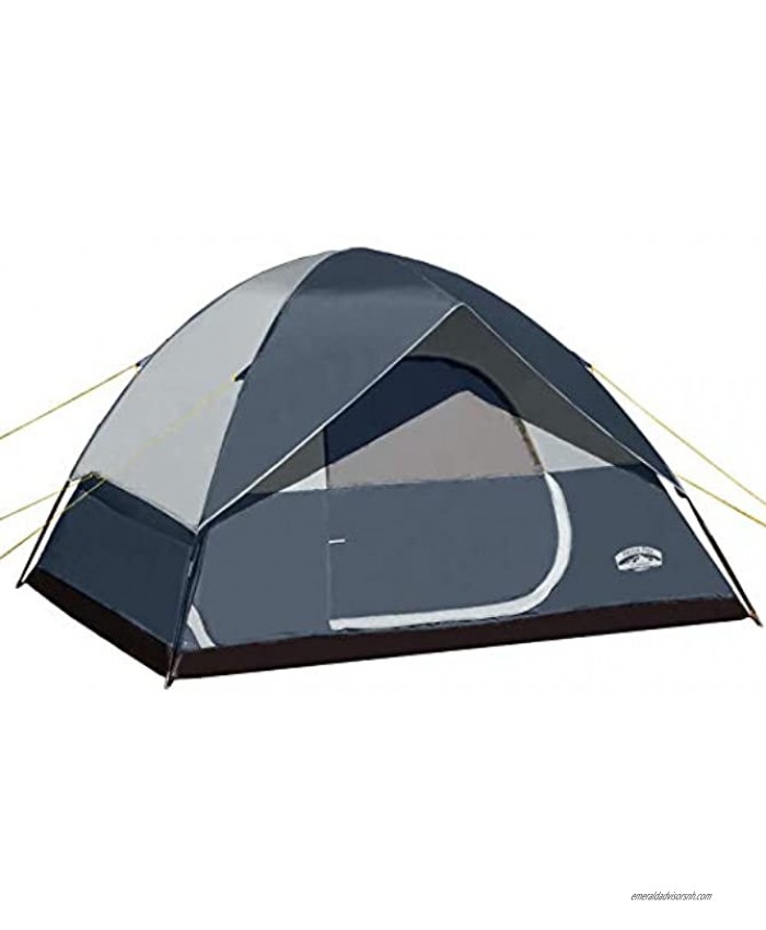 Pacific Pass 6 Person Family Dome Tent with Removable Rain Fly Easy Setup for Camp Backpacking Hiking Outdoor 118.1118.174.8 inches Navy Blue