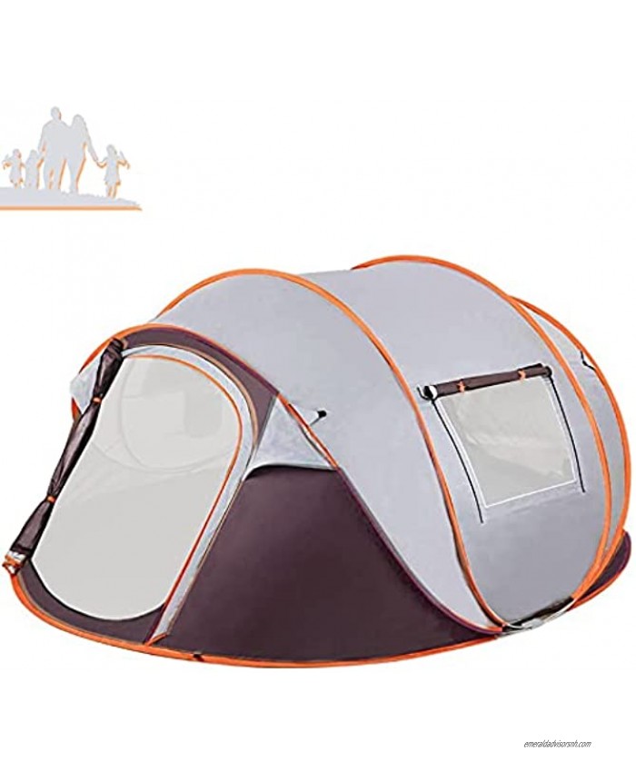 Pop up Camping Tents Upgraded 3-8 Person Double Layer Family Dome Tent Waterproof Automatic Instant Tent with Doors Windows for Backpacking Hiking Beach