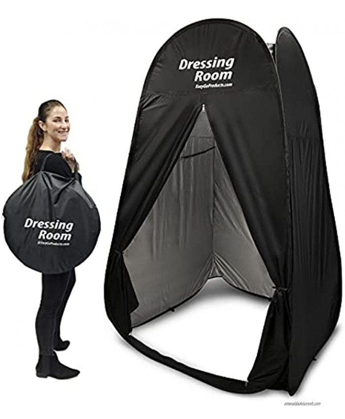 EasyGoProducts EasyGo Changing Dressing Pop Up Shelter for Outdoors Beach Area Grass Shower Room Equipped with Portable Carrying Case. for Clothing Companies 1 Black
