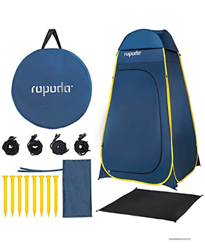 ROPODA Pop Up Tent 83inches x 48inches x 48inches Upgrade Privacy Tent Porta-Potty Tent Includes 1 Removable Bottom 8 Stakes 1 Removable Rain Cover 1 Carrying Bag