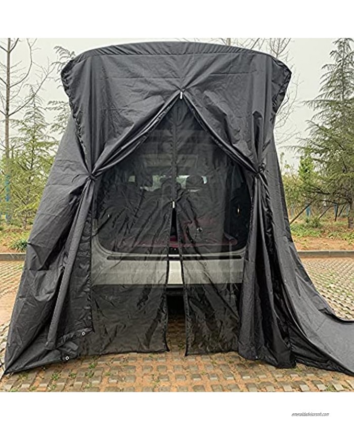 SUV Tailgate Shelter Tent Privacy Shelter Waterproof Black Portable Changing Room for Biking Toilet Shower Sleeping Beach Swimming L:W:H:4.5ft:4.5ft:6.2ft 5pcs Tent Pegs to fix