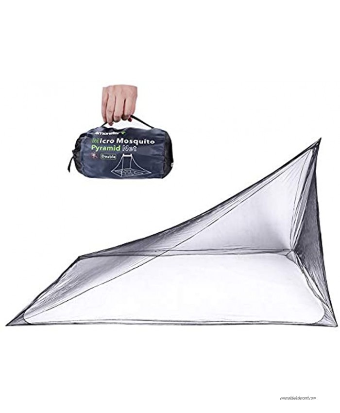4Monster Mosquito Camping Insect Net with Carry Bag Compact and Lightweight Fits Bed,Sleeping Bags,Tent Double