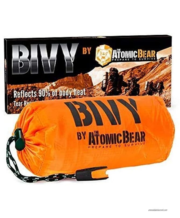 Bivy Emergency Sleeping Bag Lightweight and Compact Survival Gear Better Thermal Protection Than a Mylar Space Emergency Blanket
