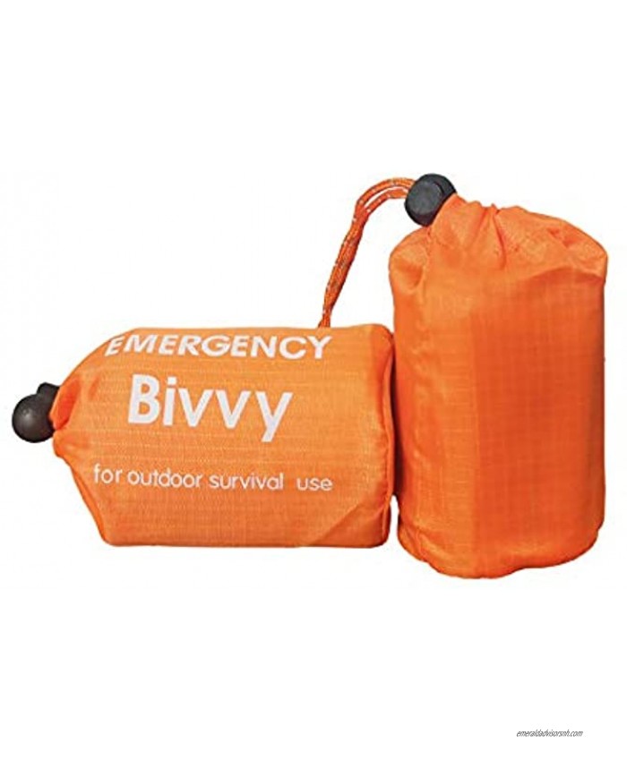 Emergency Sleeping Bags Survival Bivvy Sack Lightweight Mylar Survival Portable Waterproof for Outdoor Camping Hiking Keep Warm（82 x 35）