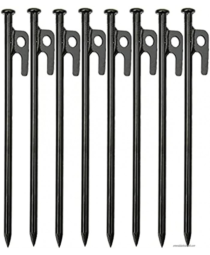 20pcs Tent Stakes Heavy Duty 15.7 inches Steel Tent Pegs Camping Stakes Unbreakable and Inflexible Steel Ground Stakes Tent for Camping Outdoor Trip Hiking Gardening