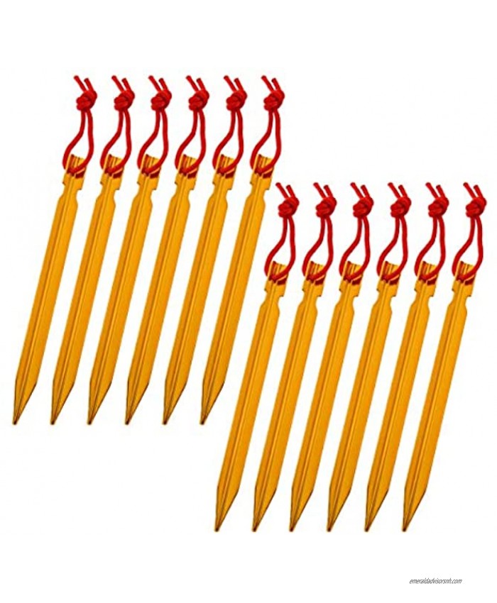 Redneck Convent RC Aluminum Tent Stakes 12pc kit 6in Y-Style Metal Tent Stakes Ground Tarp Stakes Tent Spikes Camping Nails