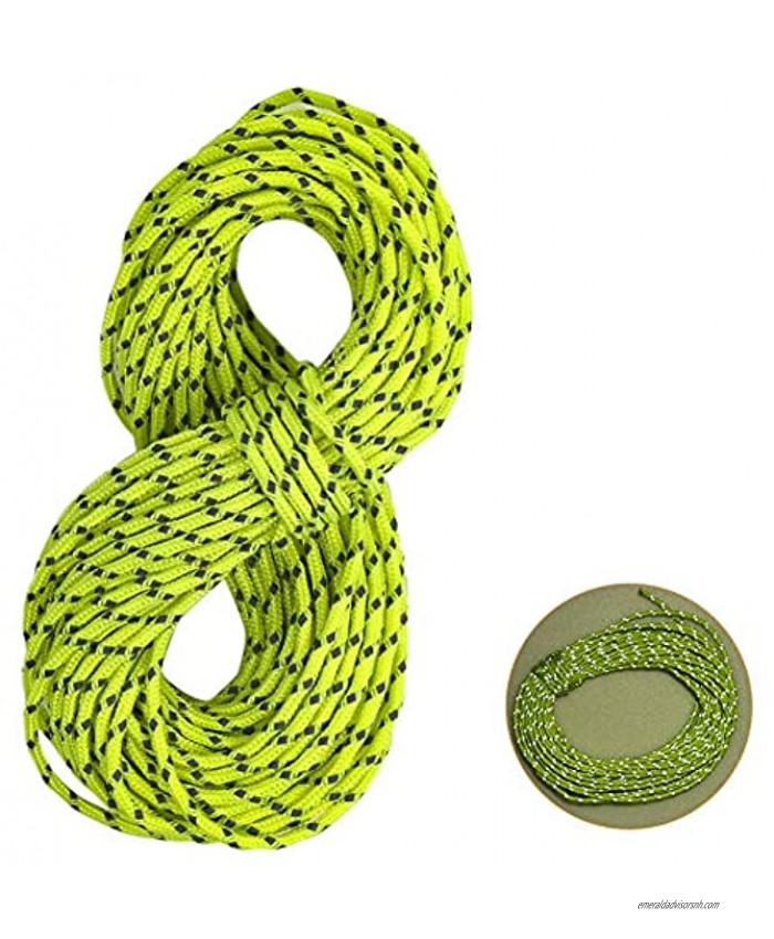 Reflective Nylon Cord,Tent Guyline Rope for Camping Tent,Outdoor Packaging,2.5MM 50 Feet Cord