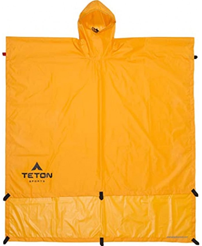 TETON Sports Tarp Shelter Poncho Orange 104 x 56 x 0.2