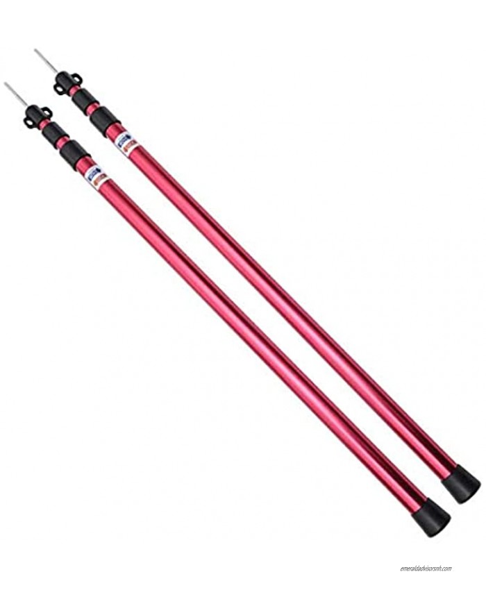 TRIWONDER Adjustable Tarp Poles Set of 2 Telescoping Aluminum Rods for Tent Fly and Tarps Lightweight Replacement Tent Poles Awning Poles for Camping Backpacking Hiking Shelters