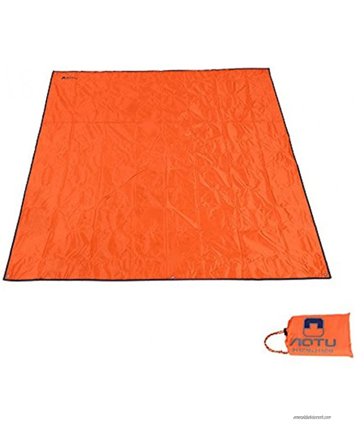 Winis 85x85 Waterproof Tarps Picnic Blanket Mat Camping Moisture Barrier Outdoor Mutifunctional Tent Tarp Footprint Ground Sheet Mat with Drawstring Carrying Bag