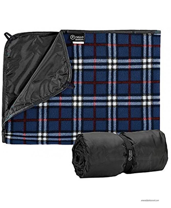 Premium Extra Large Picnic & Outdoor Blanket with Improved Backing Carrying Buckle Machine Washable Navy Blue