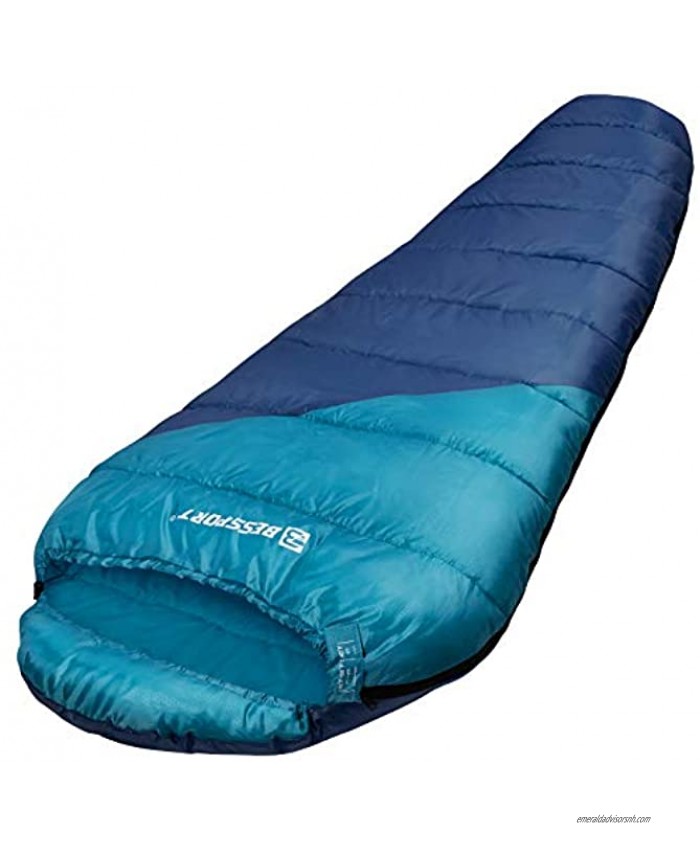 Bessport Mummy Sleeping Bag | 45-6℉ Extreme 3-4 Season Sleeping Bag for Adults Cold Weather– Warm and Washable for Hiking Traveling & Outdoor Activities
