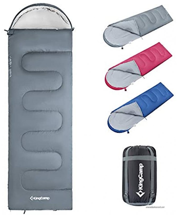 KingCamp Sleeping Bag Great for Kids Boys Girls Teens & Adults Indoor & Outdoor Use Ultralight and Compact Sleep Bags are Perfect for Hiking Backpacking & Camping