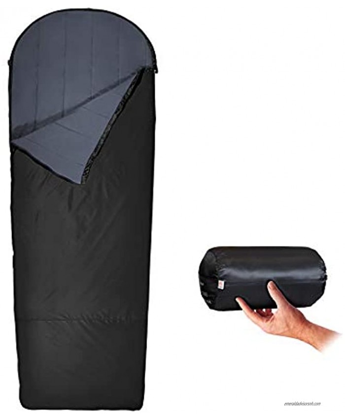 Litume 27F 41F Lightweight Ultra Comfort Velour Fleece Sleeping Bag Water Repelling Sleep Sack for Warm and Cold Weather Seamless Camping Bags for Hiking Backpacking