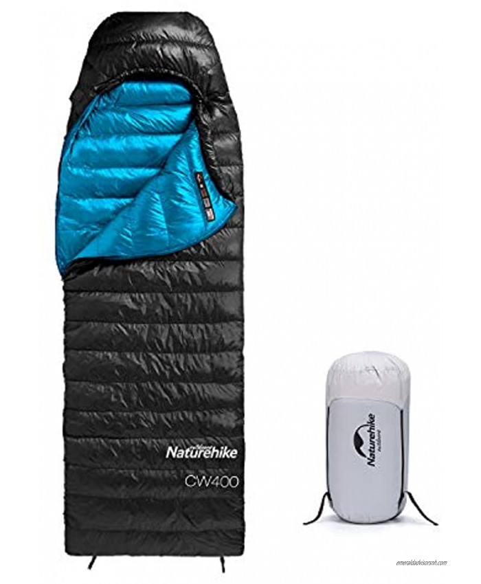 Naturehike Ultralight Goose Down Sleeping Bag 750 550 Fill Power for Adults & Kids Cold Weather 3-4 Season Waterproof Portable Compact Down Filled Sleeping Bag Camping Backpacking Hiking Traveling