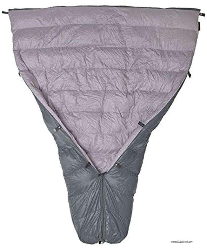 Paria Outdoor Products Thermodown 15 Degree Down Sleeping Quilt Ultralight Cold Weather 3 Season Quilt Perfect for Backcountry Camping Backpacking and Hammocks