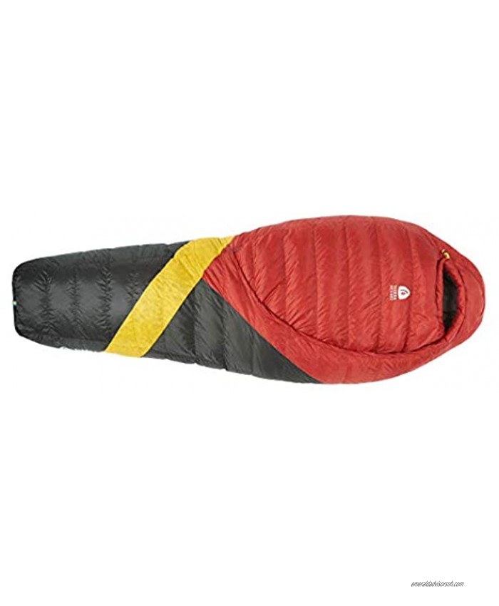 Sierra Designs Cloud 20 Degree DriDown Sleeping Bag Ultralight Zipperless Down Sleeping Bag for Backpacking and Camping
