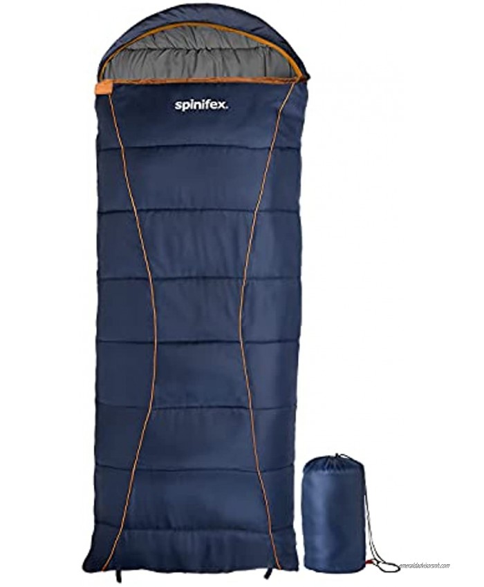 Spinifex Sleeping Bag | Cozy and Thick Sleeping Bags Delivers Extra Warmth | Advanced Hollow Fiber Provides Extreme Comfort | Tear Resistant No Snags Sleeping Bags for Adults. Camping Sleeping Bags