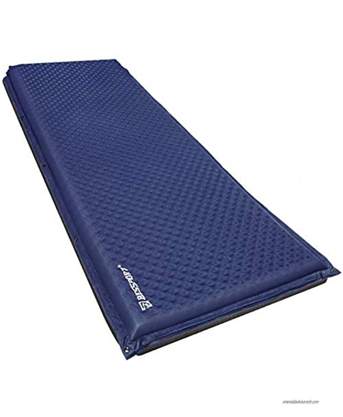 Bessport Sleeping Pad Inflatable Extra Thickness Self-Inflating 2 Inches Ultralight Camping pad for Backpacking Adults Traveling and Hiking Sleeping MatUpgrade