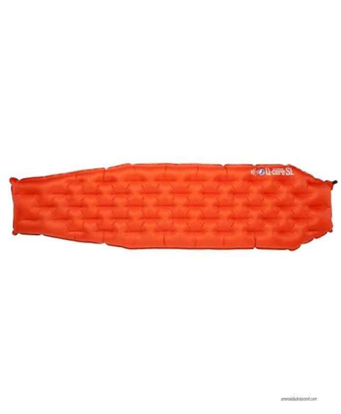 Big Agnes Q-Core SL Insulated Mummy Sleeping Pad Sleeping Pads REG Orange Black