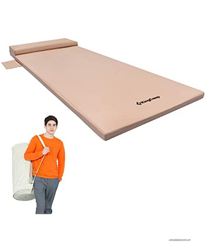 KingCamp Cot Pads for Camping Soft Comfortable Foam Sleeping Mat Bed Camp Cot Portable Mattress for Outdoor Travel