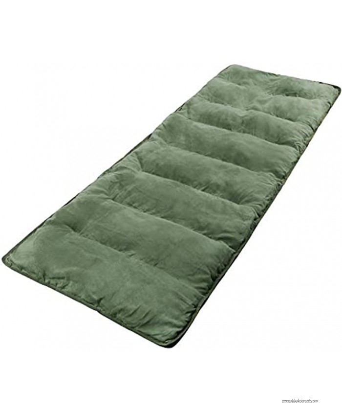 REDCAMP Folding Camping Cot Mattress Soft Cotton Thin Sleeping Cot Pad Mat 77x29， Green