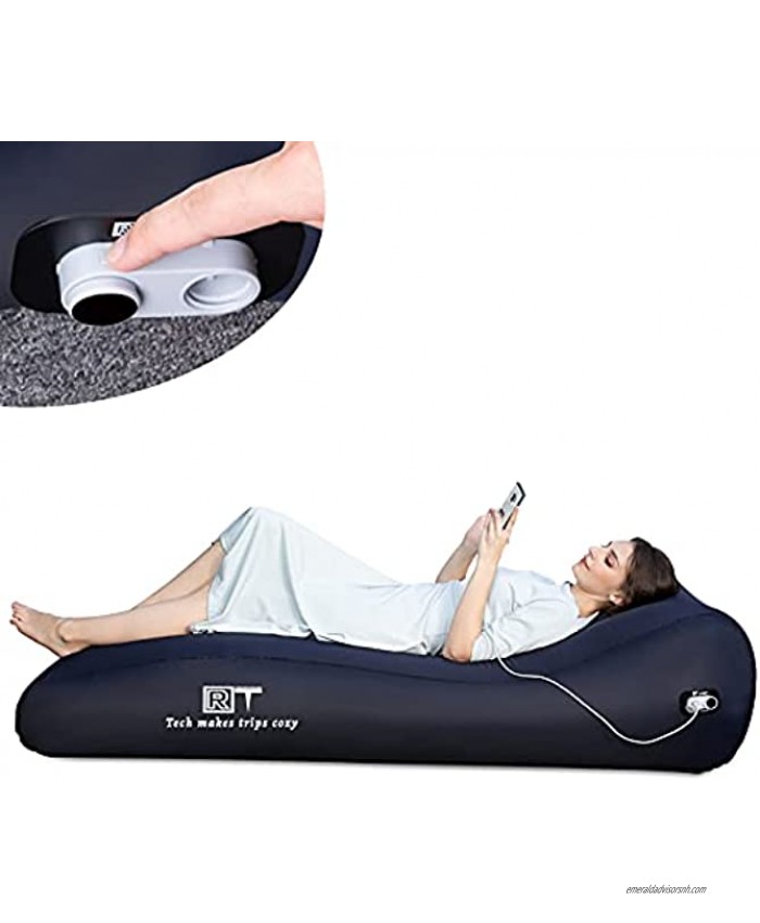 Air Mattress Fully Automatic Inflatable Lounger ，Portable Automatic Air Sofa，Sleeping Camping for Outdoor Picnics Hiking Beach Camping Travel,Dark Blue