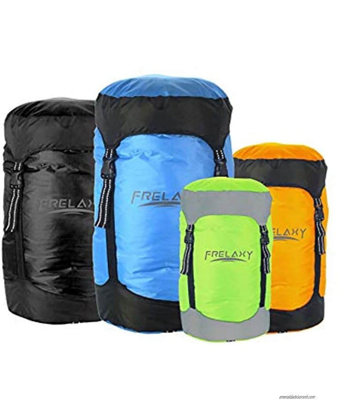 Frelaxy Compression Sack 40% More Storage! 11L 18L 30L 45L 52L Compression Stuff Sack Water-Resistant & Ultralight Sleeping Bag Stuff Sack Space Saving Gear for Camping Hiking Backpacking