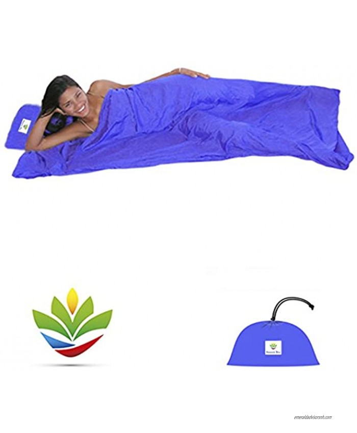 Hammock Bliss Sleep Sack Travel and Camping Sleeping Sheet Sleeping Bag Liner and Travel Pillow Dream in Bliss