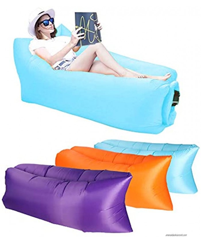 Lermity Inflatable Sofa Lounger Couch Air Bed for Travelling Outdoor Camping Hiking Beach