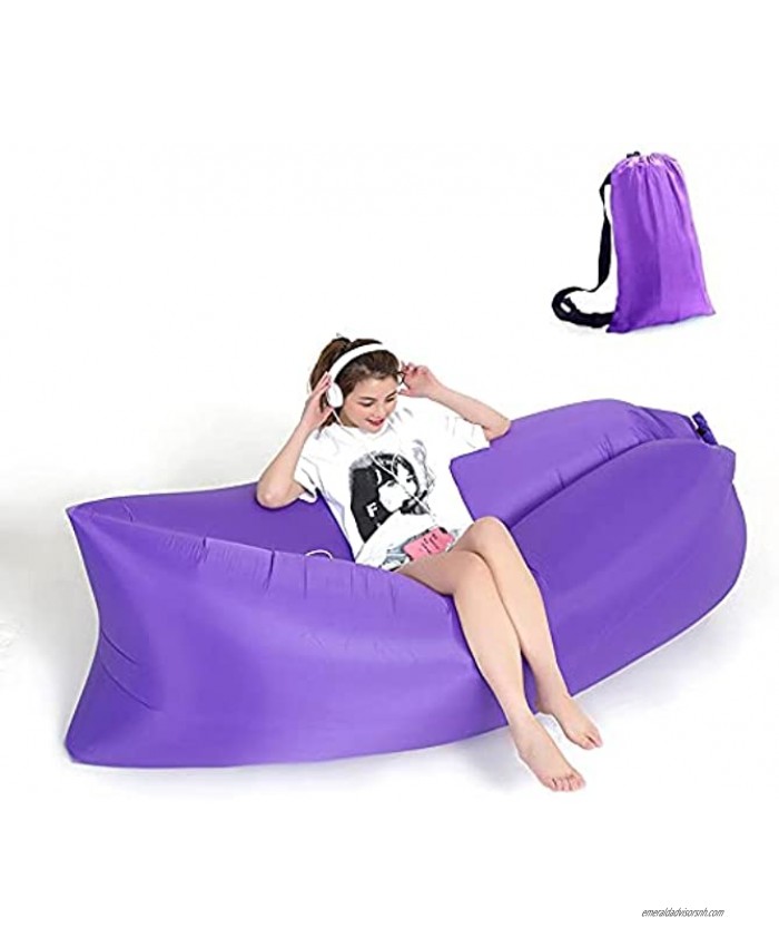 LIANG Inflatable Lounger Portable Hammock Air Sofa and Camping Chair with Water Proof& Anti-Air Leaking Design Ideal Inflatable Couch and Beach Chair Camping Accessories,Send Storage Bag