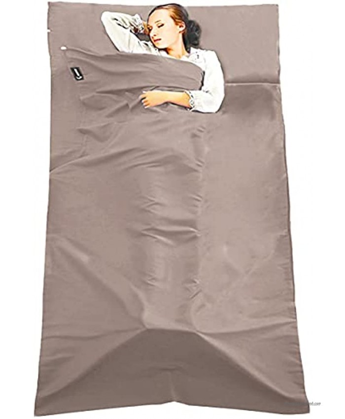 N A Sleeping Bag Liner Travel Camping Sheet Lightweight Breathable Sleep Bed Sack for Outdoor Travelling Backpacking Hiking Hotels Picnics