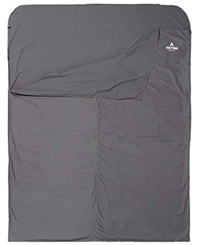 TETON Sports Sleeping Bag Liner; A Clean Sheet Set Anywhere You Go; Perfect for Travel Camping and Anytime You’re Away from Home Overnight; Machine Washable; Travel Sheet Set for Your Sleeping Bag