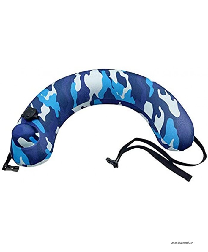 Multi-Functional Portable Inflatable Swimming Ring Pillow Waist Pillow Blue