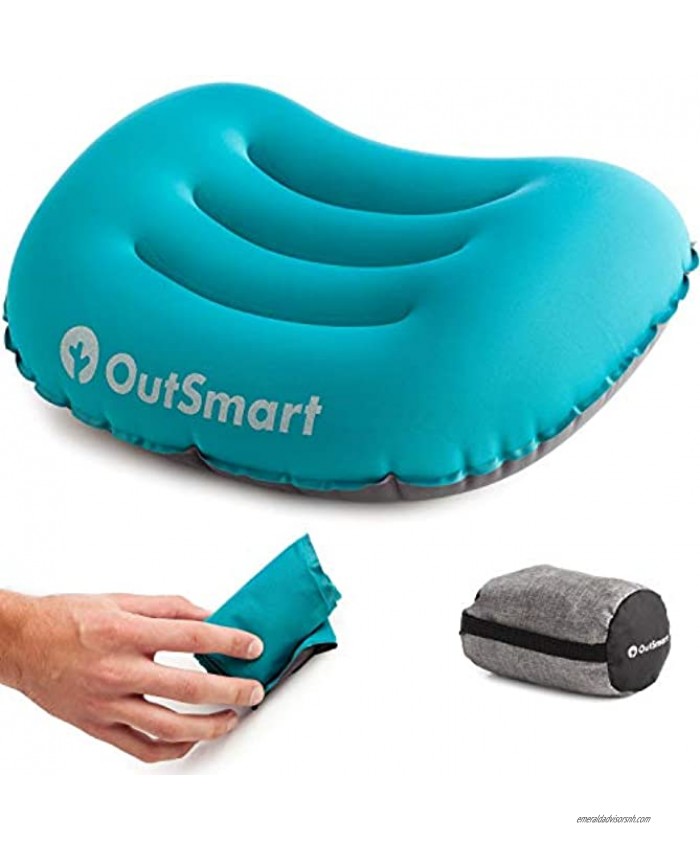 OutSmart Inflatable Waterproof Camping Pillow | Lightweight and Comfortable for Hiking Backpacking and Camping | 2.75 oz