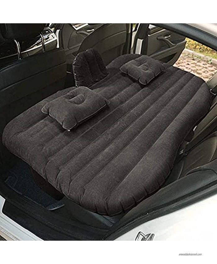 FBSPORT Upgrade Car Travel Inflatable Mattress Air Bed Cushion Camping Universal SUV Extended Air Couch with Two Air Pillows