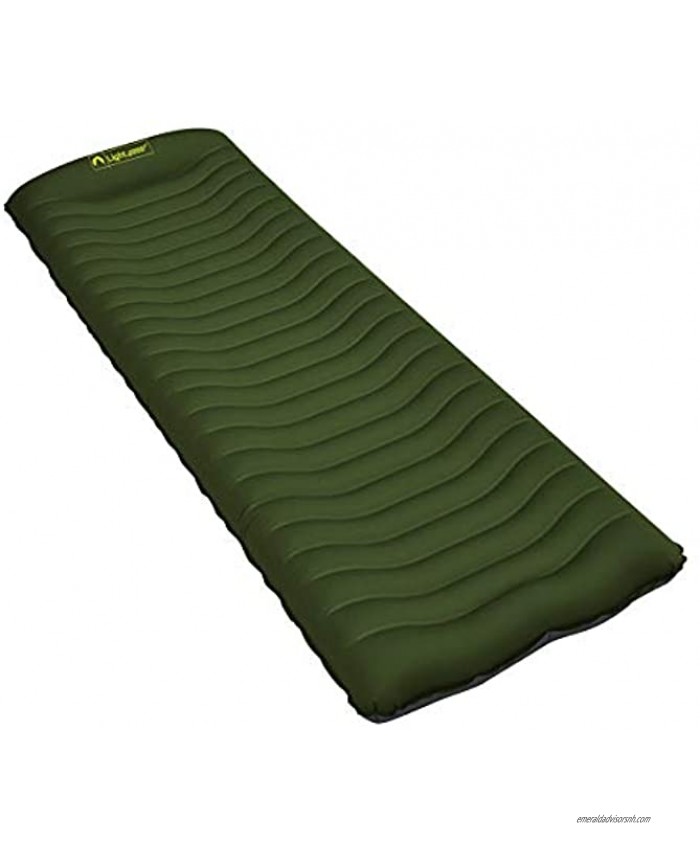 Lightspeed Outdoors Ultralight Flexform Curved Inflatable Air Mat with Pump Bag | Compact Single Air Mattress| The Cradle Air Mat