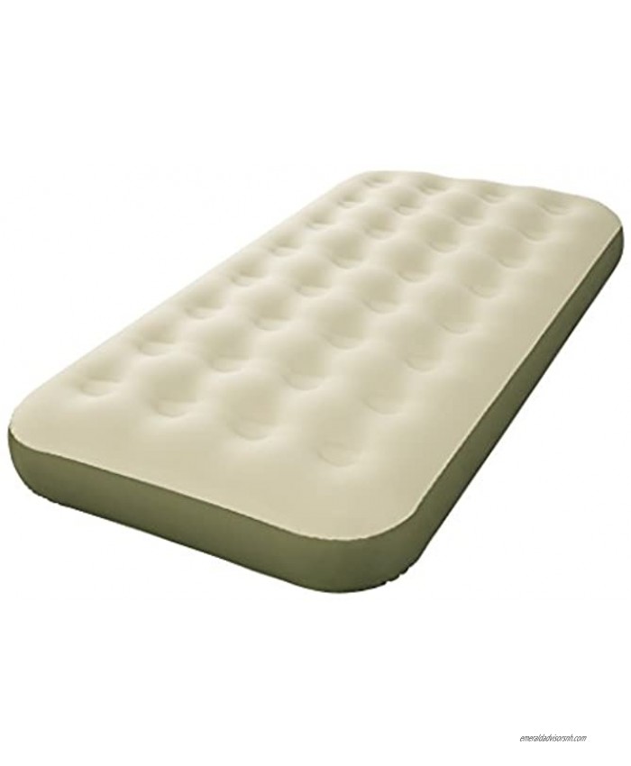 Pavillo Twin Fortech Airbed Quick Inflation Outdoor Air Mattress Beige Single